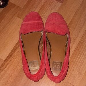 Red Suede Flats